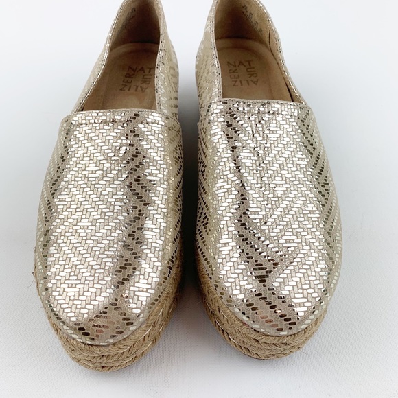 Naturalizer Thea light gold leather espadrille - Picture 4 of 8
